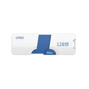 Netac 128G U905 Push-pull USB Flash Drive, Support USB3.0, High-speed Transfer, Plug-and-play, Suitable for Computer Business Office Storage Disk