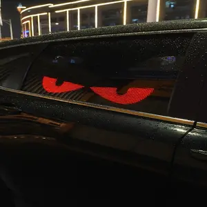 Devil Eyes Light For Cars, Colorful Eye Lamp Soft Screen For Car Windows, DIY Text Pattern LED Film Screen With APP Control, Large Programmable Flexible LED Screen car  led  display