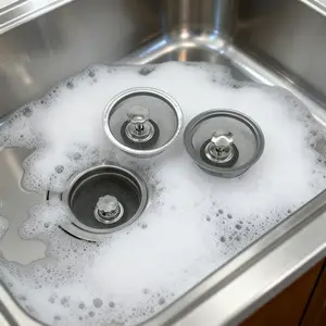 3pcs Sink Filter, Anti-Clogging Mesh Drain Strainer, Mesh Construction, Suitable for Kitchen & Bathroom Sinks, Easy Install/Remove Trap for Hair, Food And Debris, Draining Vegetables and Fruits, Prevents Clogging