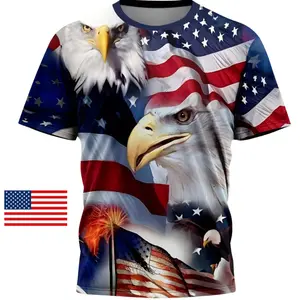 Patriotic Eagle American Flag Shirt, Bold USA Pride T-Shirt for Independence Day & National Holidays
