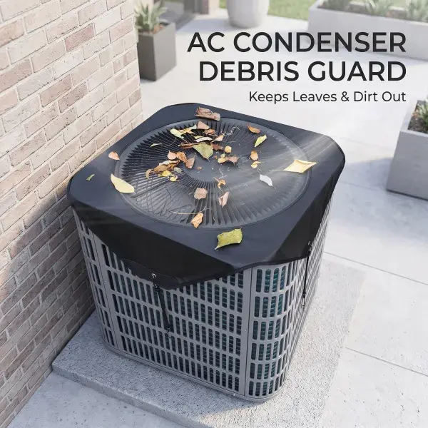 Air Conditioner Outdoor Unit Top Mesh Cover - 4-Season Breathable Dust-Proof Condenser Protector, Universal Home Care Dust Cover for 28×28 to 36×36 in Units