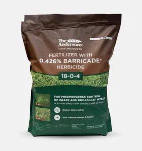 The Andersons 18-0-4 Fertilizer with 0.426% Barricade Pre-Emergent Professional-grade Weed Control for Early Spring and Fall Applications