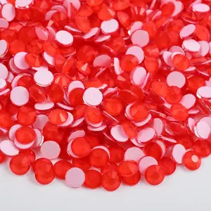 Neon Red Glass Rhinestones