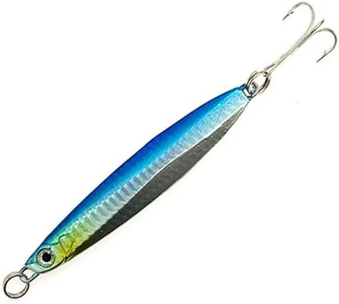 Sanhu Colt Sniper Jigs 100g 6 Pcs Blue Sardine Color for Saltwater Vertical Jigging Includes Streamlined Fast-Fall Design Ideal for Tuna Amberjack and Offshore Gamefish