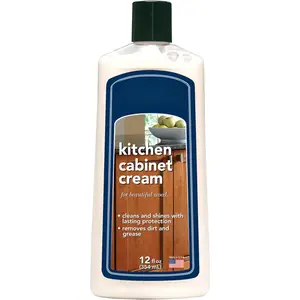 KITCHEN CABINET CREAM - Multisurface  Cleaner and Polish Furniture Quick Shine Restorer Protector Kitchen Cabinets Surface Cleaner House Cleaning Supplies Home Improvement, 12 Oz