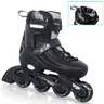 Light-Up Inline Skates for Kids Teens Adults, 8 Shooting Star Glow Wheels, 4 Size Adjustable, Hard Shell Protection, Triple Closure, Premium Gift Box for Beginners
