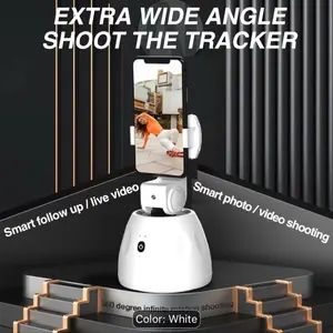 NON APP, 2026 New, AI Tracking Phone Mount, Auto Face Tracking Tripod Holder with 360° Rotating Camera, Desktop Follow Shooting, Silent Anti-Shake Design, for iPhone&Android, Equipped with A 1/4" Screw Hole At The Bottom, Can Be Used with Tripods