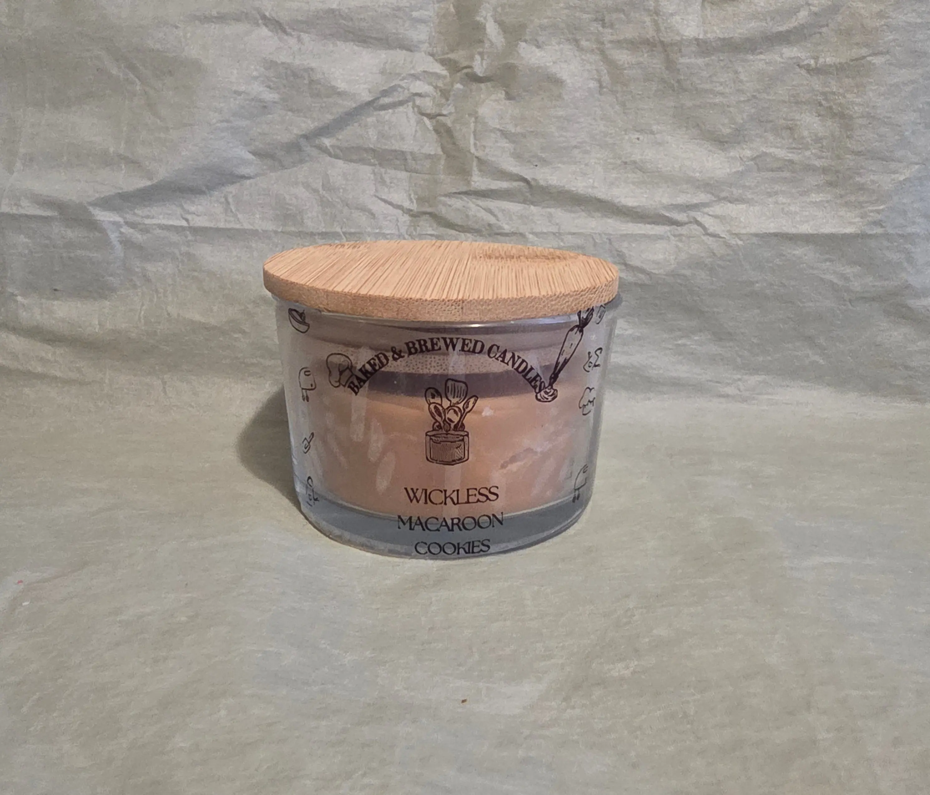 Small Macaroon Wickless Candle