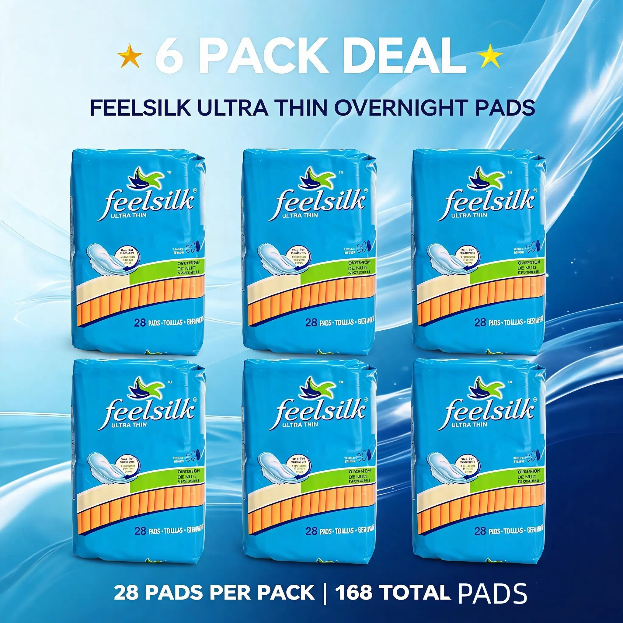 Ultra Thin Overnight Pads 28 Count Value Pack All Night Leakproof Maxi Pads With Flex Wings Thin & Absorbent Overnight Sanitary Napkins No Side Leaks Period Pads For Full Night Sleep Soft Thin Feminine Pads For Heavy Night Flow