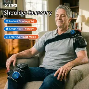 XPOLAR X Lite 3-in-1 Shoulder Ice Pack & Heating Pad with Cold,  Heat & Contrast Therapy, Cordless Wearable Wrap, No Ice Needed,  3-Second Relief for Rotator Cuff, Frozen Shoulder & Post Surgery