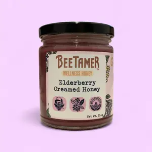 BeeTamer's Elderberry – Raw Creamed Honey with Elderberry 11oz BeeTamer's Elderberry – Raw Creamed Honey with Elderberry 11oz