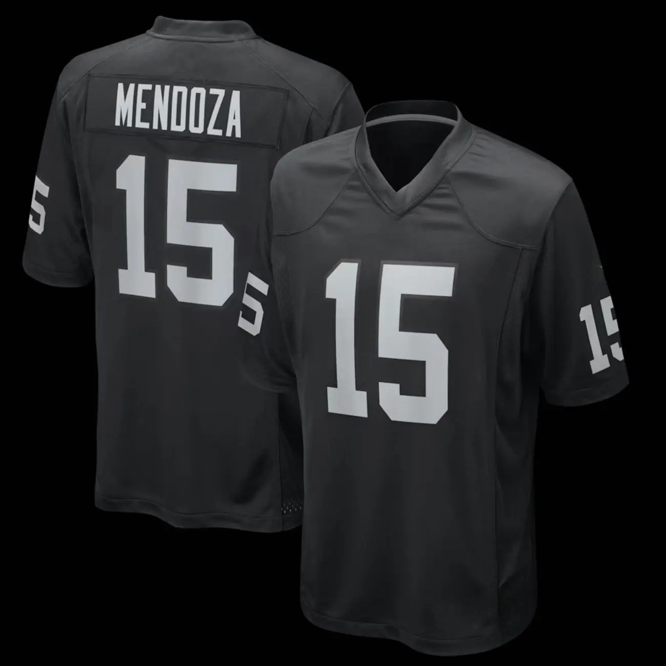 Unisex Football inspired by Mendoza Las Vegas 15 Home Game Jersey - Black