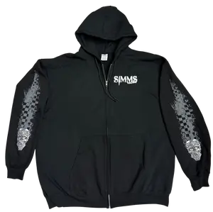 SIMMS Racing Arms Zipper Hoodie -Black