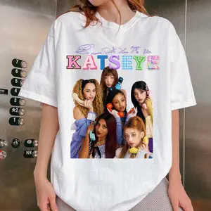 Katseye Y2K Star Unisex Tee, Eyekon Design, Graphic T-Shirt, Softstyle Shirt, Vintage Style Top, Vintage Katseye The Beautiful Chaos Tour Shirt, Katseye Gnarly Sweatshirt, Kpop Gift For Kids, Eyekon Fan Merch