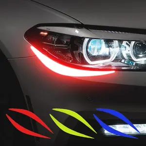 2pc Car headlight decoration car sticker Car headlight decoration engine hood light eyebrow sticker car sticker Car Decorative Sticker