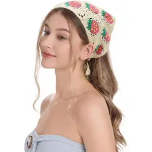 Women  Triangle  Scarf Crochet Hair Bandanas  Kint Turban