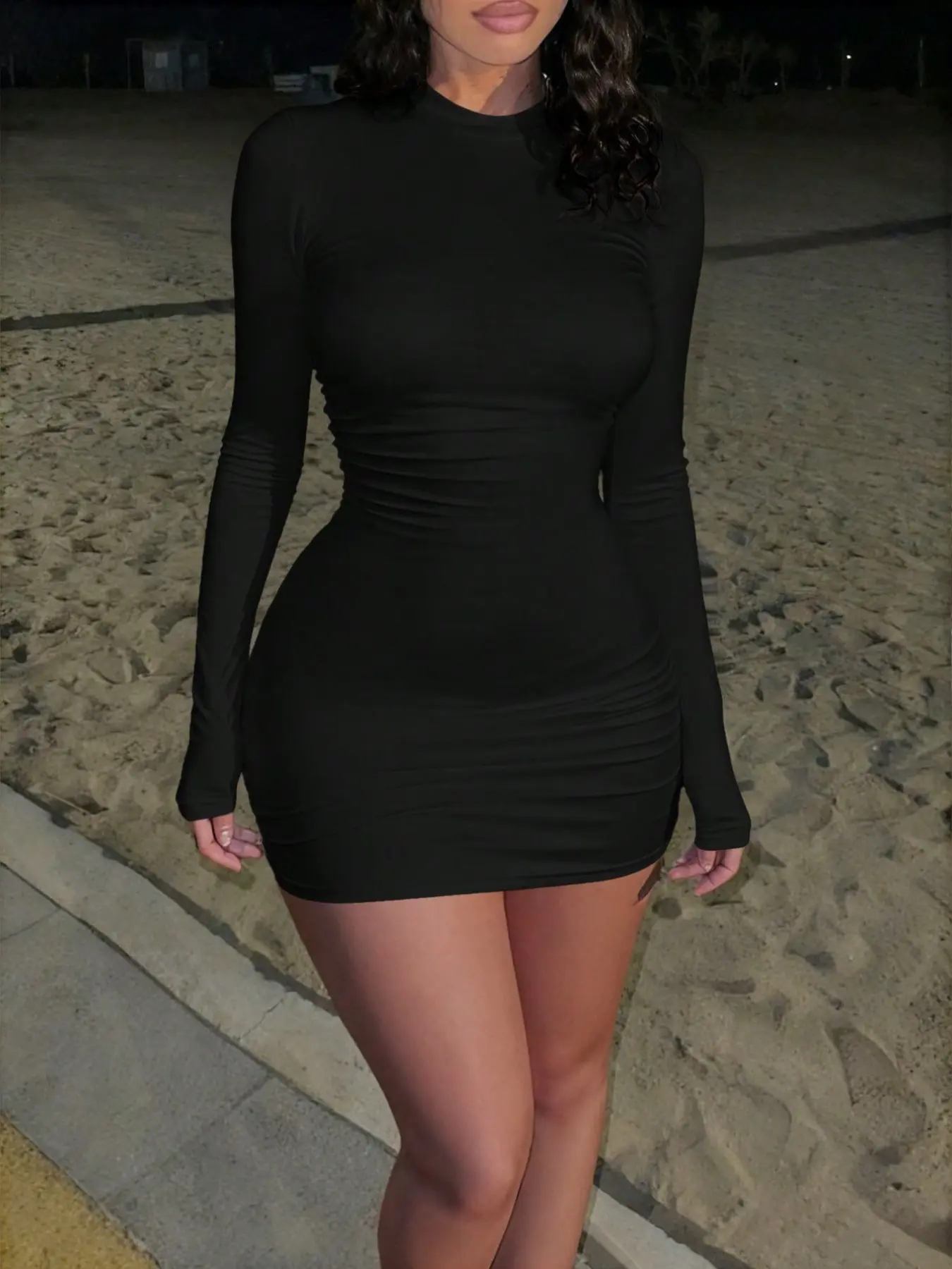 Black Bodycon Dress for Women Long Sleeve Crew Neck Mini Dress High Stretch Slim Fit Solid Color Little Black Dress Sexy Party Night Out Fall Winter Daily Wear - TikTok Shop Black Bodycon Dress for Women Long Sleeve Crew Neck Mini Dress High Stretch Slim Fit Solid Color Little Black Dress Sexy Party Night Out Fall Winter Daily Wear - TikTok Shop