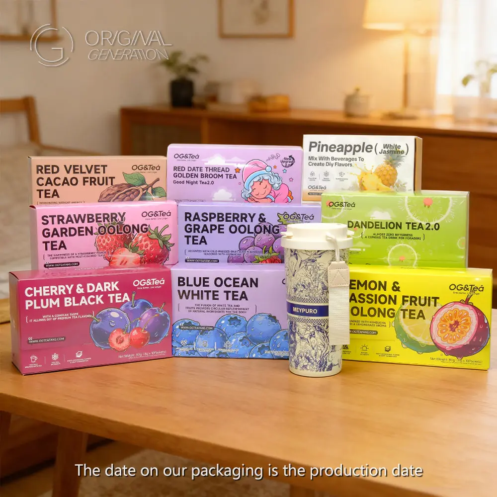 All 9 New Fruity Tea 90packs In Total With Free Forest Thermos500ml ...