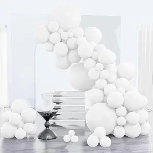 PartyWoo White Balloons 85 pcs Different Sizes Pack of 18 12 10 5 Inch Matte White Latex Balloon Arch Kit Garland for Wedding Bridal Graduation Baby Shower Birthday Party Decorations White-Y13