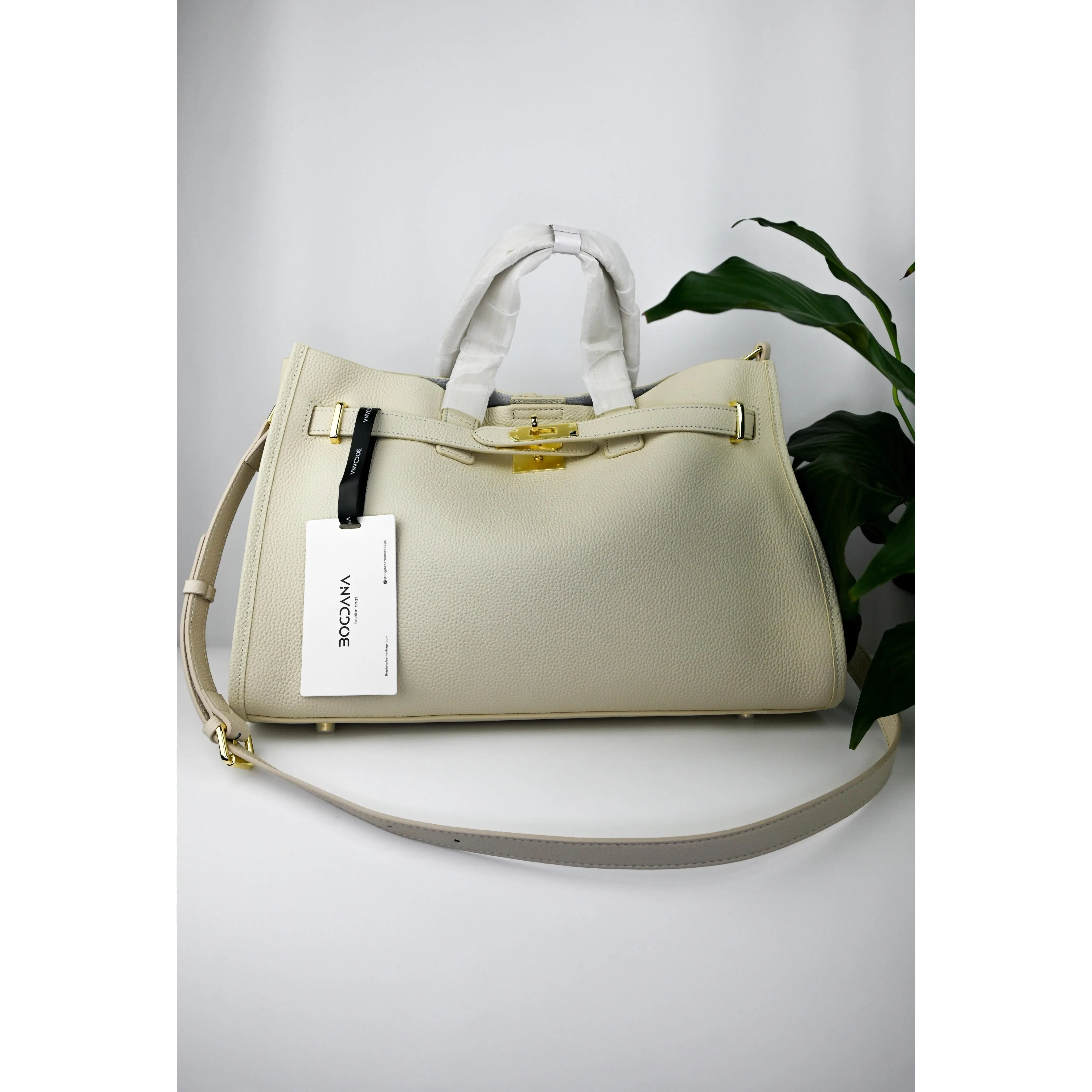 White with gold hardware