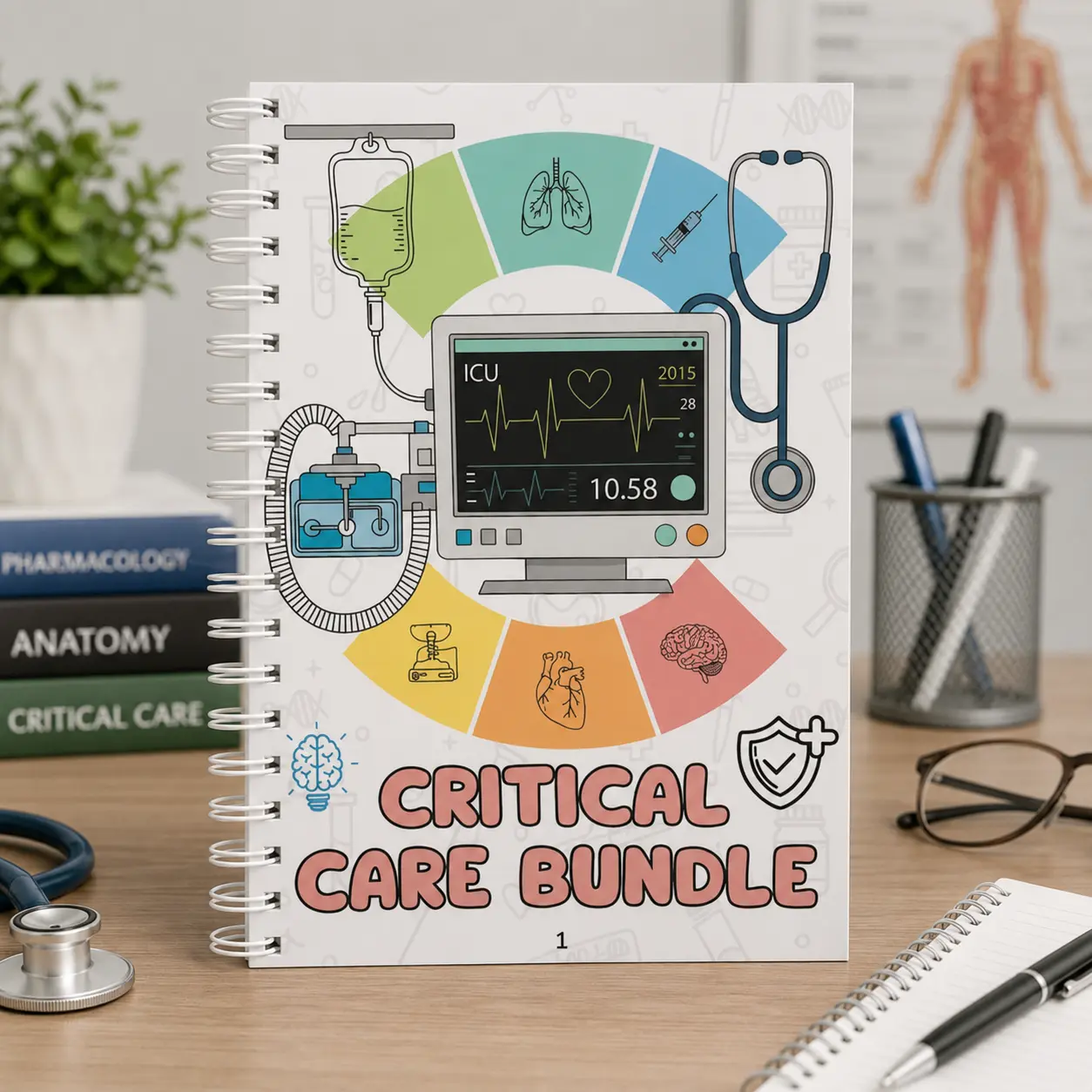 Critical Care Nursing Study Guide | 115+ Page ICU Reference with Quizzes and Digital Bonus