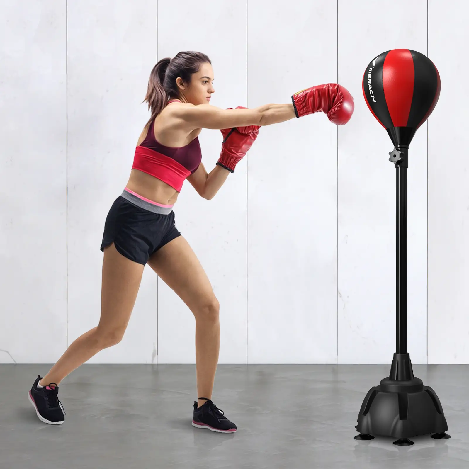 MERACH Punching Bag with Stand, Boxing Bag Height Adjustable - Speed Bag for Training, Boxing Equipment, Stress Relief & Fitness Boxing Equipment