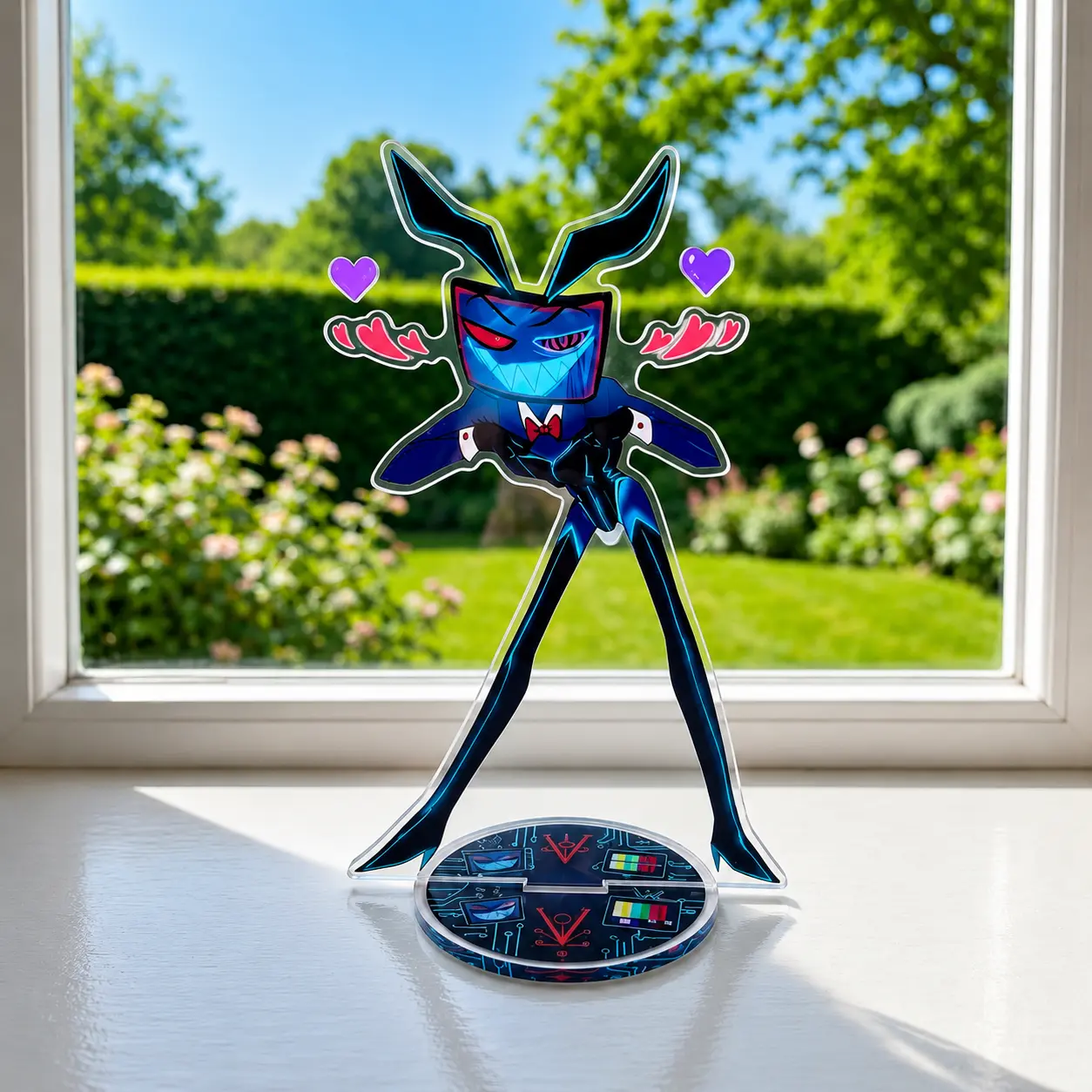 Acrylic Figure Stand TV hazbin hotel Monster Demon, Blue Anime Character Desk Display Standee Gift for Hell Hotel Fan L