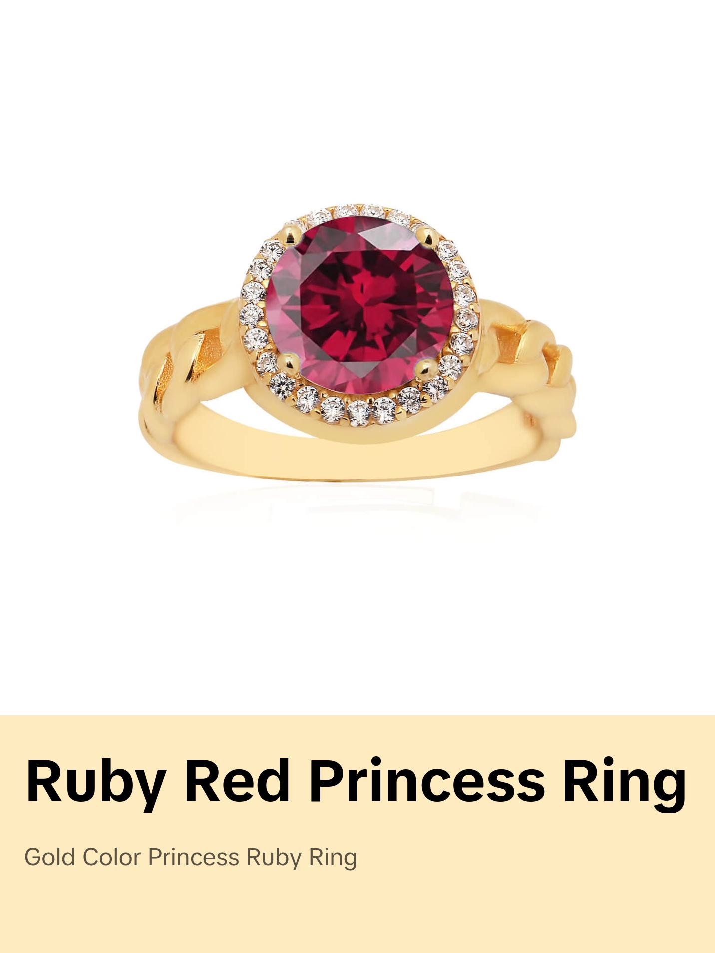 Princess Ruby Ring GOLD/RUBY RED
