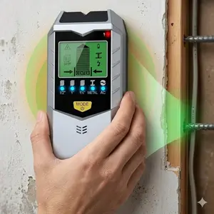 High Precision Wall Scanner, Metal Pipe Detector, Lcd Display Locator, Portable Depth Sensor for Safe Pipeline Detection, Hidden Wire Finder, DiY renovation Tool, Hardware, Essential Building Maintenance Kit