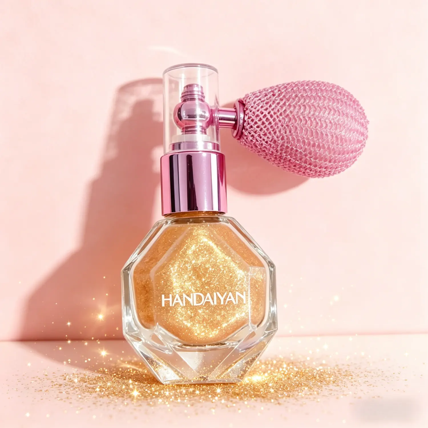 Luxury Gold Glitter Spray, Long-Lasting Shimmer Highlighter for Face, Body, and Hair - Ultra-Fine Sparkly Glitter for a Luminous Body Glow, Magic Shimmer Spray, Glitter Spray Results