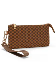 Multifunctional Emma Woven Clutch Handbag, Wristlet Wallet, Ideal Gift Choice, Fashionable Practical Design, Daily Use