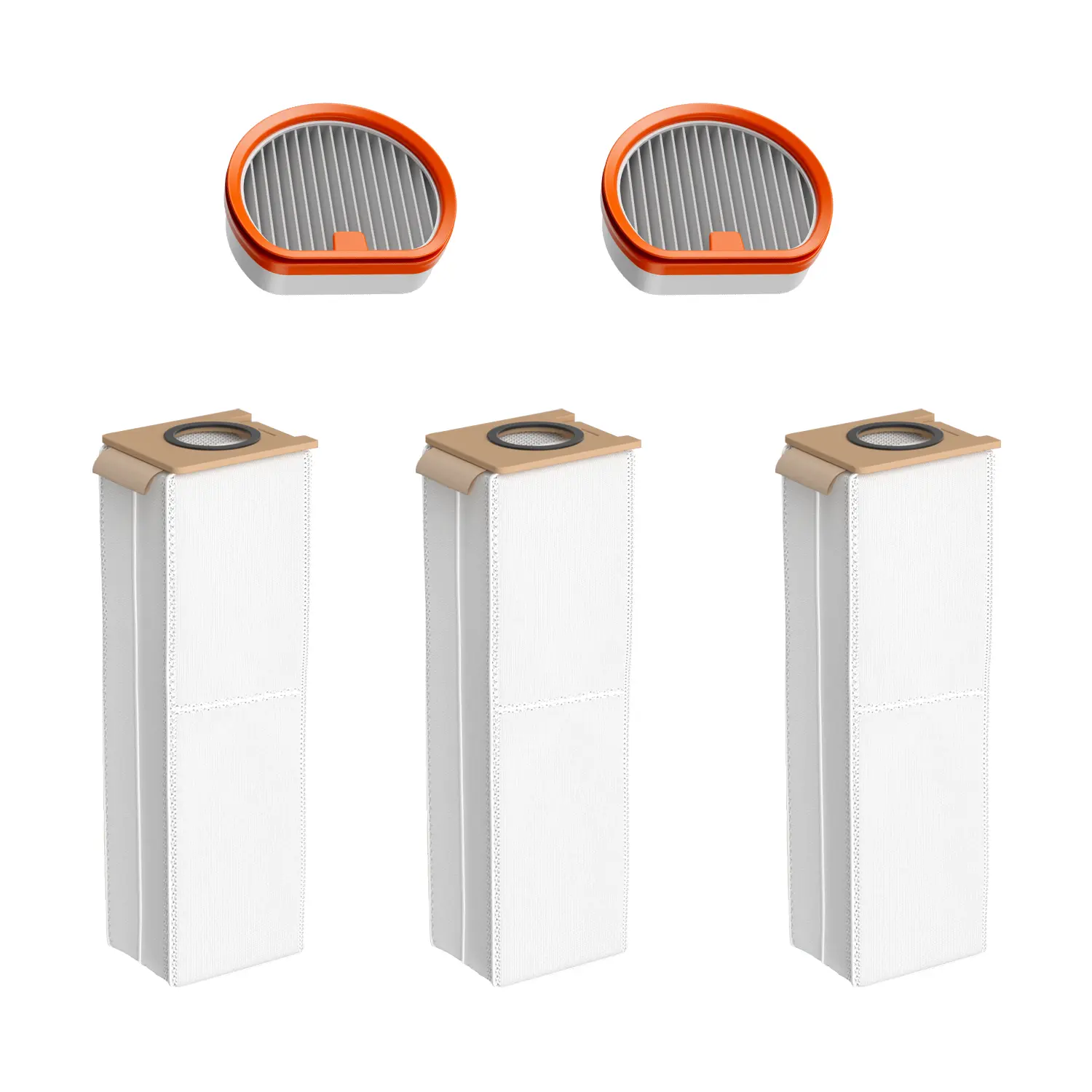 UWANT V500 Compatible Replacement Dust Box, Paper Pack, Filter Bag, Dust Bag, and Consumables Set HEPA High-Performance Filter Compatible (3 Dust Bags & 2 HEPA Filters)
