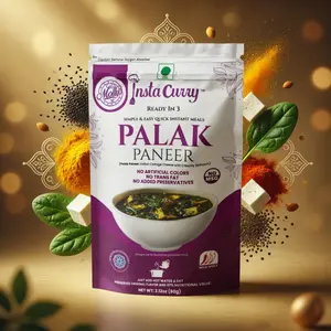 Palak Paneer - Ready To Eat Indian Food - Creamy Spinach Gravy with Cottage Cheese and Sauce – Vegetarian Meal Flavored with aromatic Indian spices - Ready in 3 Min