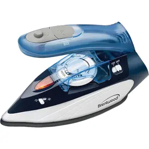 Brentwood Appliances Dual-Voltage Nonstick Travel Steam Iron Silver