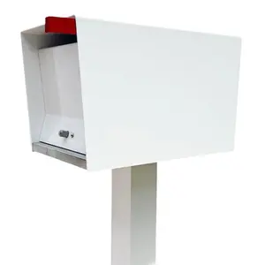 NEW!!!!   QUICK SHIP UptownBox in ARCTIC WHITE on WHITE - Modern Mailbox