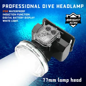 Diving flashlight with Ultra Bright detection function, waterproof for outdoor use, suitable for diving up to a depth of 20 meters underwater.