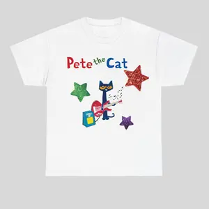 Pete the Cat Shirt Gift - Memories Shirt Cute Cartoon Character Apparel, Unisex Shirt, Cotton Shirt, Funny TShirt, For Men, For Women, Trendy Shirt