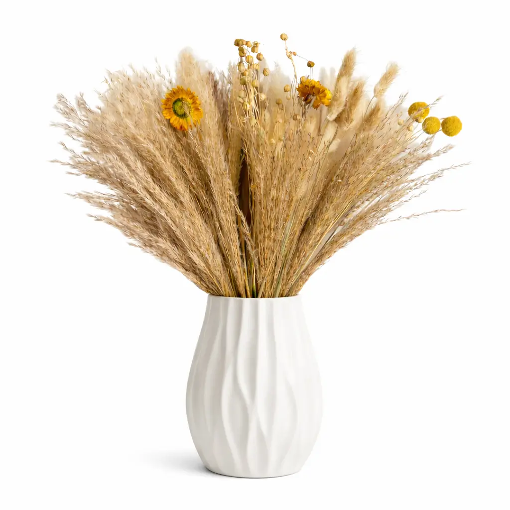 Homewinner Natural Dried Flower Bouquet Rustic Boho Decor for Home, Fall Decorations for Home, Wedding, or Gift