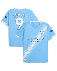 Haaland #9 City Inspired Soccer Jersey 2025/26 Sky Blue Fan Edition