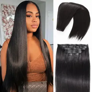 Recool Hair Straight  & Yaki Straight & Body wave Clip In Invisible And Seamless Hair Extensions 100% Virgin Human Hiar 7pcs/pack Set Invisible Edge High Quality Easy To Install
