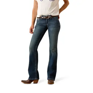 Women's R.E.A.L. Mid Rise Stretch Whipstitch Boot Cut Jeans