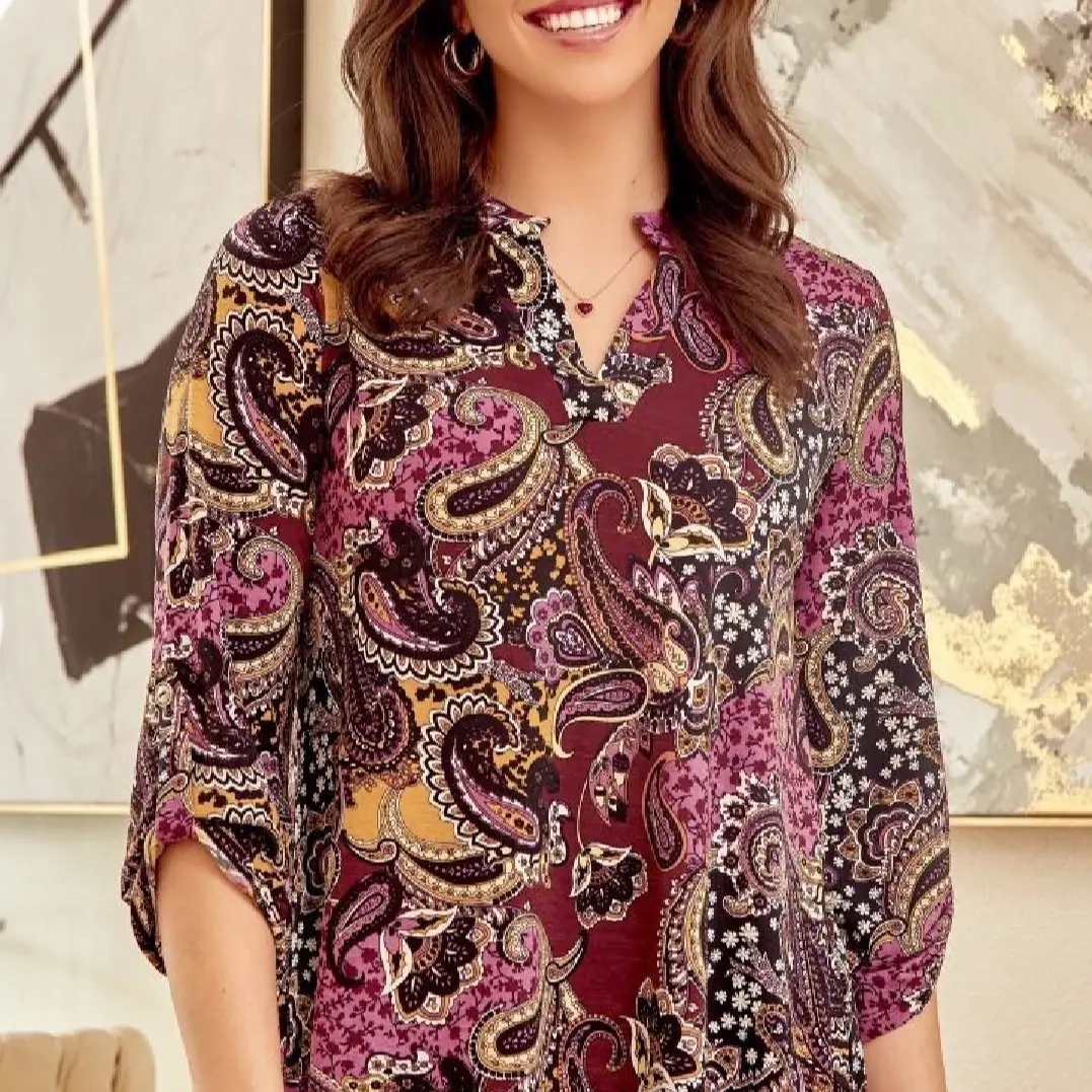 Dear Scarlett Lizzy Top V0200 Mauve Multi