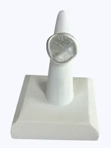 R0100 | Matte Silver Circle Stretch Ring | RG26117