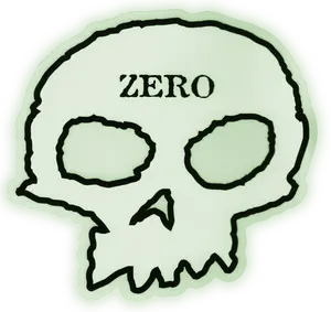 SKULL STICKER - MEDIUM - GITD