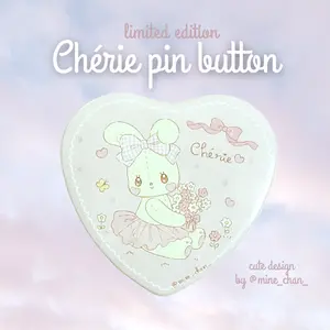 Chérie Heart Pin Button ♡ Mine-chan