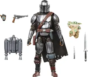 STAR WARS The Black Series The Mandalorian & Grogu, The Mandalorian & Grogu Deluxe Collectible 6 Inch Action Figure Gift