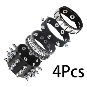 faux leather hand-held set handmade faux leather cufflink with studs dual artificial leather refined PU hand pusher perfect for parties and gifts