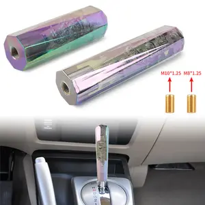 Universal Crystal Bubble Shift Knob, Iridescent Acrylic Diamond Gear Shifter for Car Modification