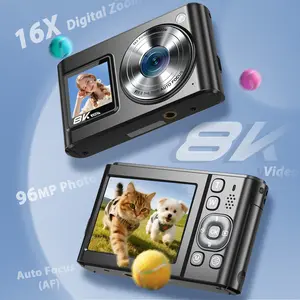 Digital Camera Zostuic 8K Vlogging Selfie Camera, 96MP Digital Camera with Dual Screen & 16X Zoom, 6-Axis EIS Anti-Shake WiFi Y2K Aesthetic Compact Camera for Boys and Girls Photography Travel Record Ideal Holiday Gift.