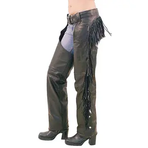 Women's Leather Chaps w/Rear Fringe #C766F